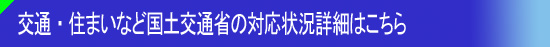 交通・住まいなど国土交通省の対応状況詳細はこちら