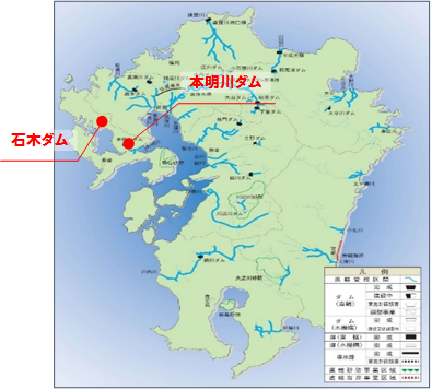 各ダムの位置図